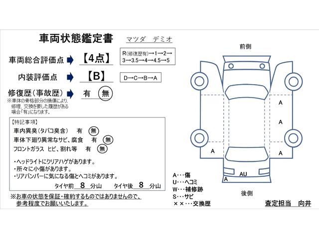 デミオ 13C-V 評価書付 ワンオーナー ETC ドアバイザー フロアマット 禁煙車(2枚目)