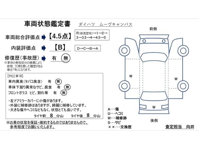 ムーヴキャンバス Ｘブラックアクセントリミテッド　ＳＡＩＩＩ　評価書付　カーナビ　フルセグ　全方位カメラ　ＣＤ／ＤＶＤ　Ｂｌｕｅｔｏｏｔｈ　前後ドラレコ　両側パワースライドドア　ＥＴＣ　ブレーキサポート　アイドリングストップ　スマートキー×２　禁煙車（2枚目）