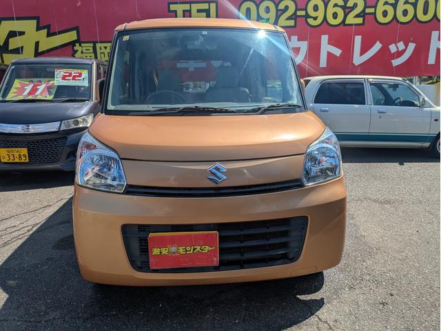 スペーシア Ｘ　ベンチシートフルフラット　イモビライザー　助手席エアバッグ　ＰＷ　運転席エアバック　ベンチＳ　ＡＵＴＯエアコン　衝突安全ボディ　パワーステアリング　ＡＢＳ　アイドリンクストップ　キーレスエントリ－（3枚目）