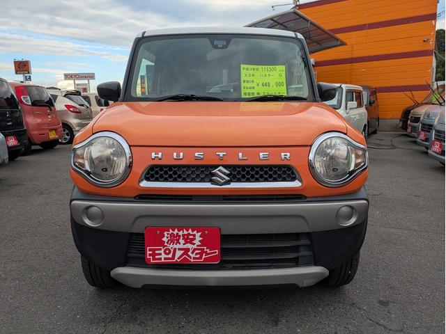 ハスラー Ｇ　セキュリティー　アイドリング　スマキー　運転席側シートヒーター　ＶＳＣ　フルフラットシート　キーレスエントリーシステム　パワーウィンドウ　Ｗエアバック　パワーステアリング　エアコン　衝突安全ボディ（3枚目）