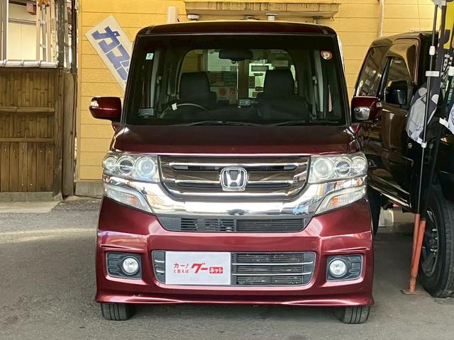 N-BOXカスタム G・Lパッケージ 後期モデル メモリーナビ TV ETC バックカメラ Bluetoothオーディオ 左側電動スライドドア キーレスエントリー スマートキー アイドリングストップ(2枚目)