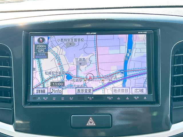 ワゴンＲスティングレー Ｘ　バックカメラ　ナビ　ＴＶ　クリアランスソナー　衝突被害軽減システム　オートライト　ＨＩＤ　スマートキー　アイドリングストップ　電動格納ミラー　シートヒーター　ベンチシート　ＣＶＴ　盗難防止システム（5枚目）