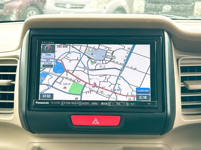 N-BOX G ETC 両側スライドドア ナビ TV スマートキー アイドリングストップ 電動格納ミラー ベンチシート CVT 盗難防止システム ABS ESC CD USB Bluetooth アルミホイール(4枚目)