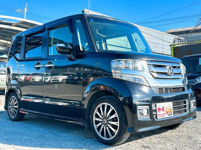 N-BOXカスタム G・ターボLパッケージ ETC バックカメラ 両側電動スライドドア ナビ TV オートクルーズコントロール オートライト HID スマートキー アイドリングストップ 電動格納ミラー ベンチシート CVT 盗難防止システム(45枚目)