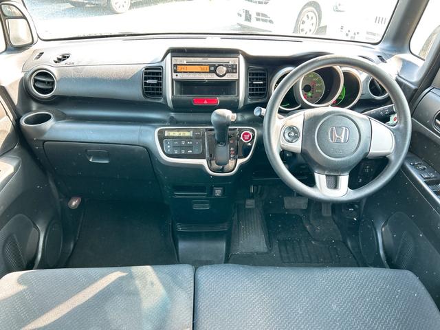 N-BOX G SSパッケージ ETC 両側電動スライドドア スマートキー アイドリングストップ 電動格納ミラー ベンチシート CVT 盗難防止システム ABS ESC CD ミュージックプレイヤー接続可 アルミホイール(2枚目)