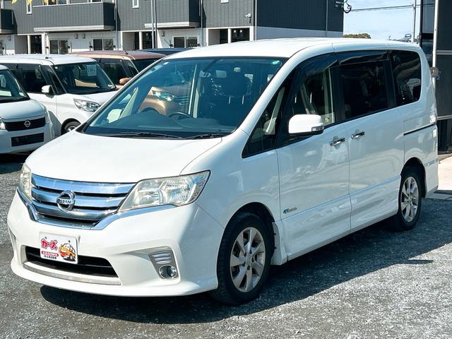 セレナ ハイウェイスター S-ハイブリッド ETC オートクルーズコントロール 両側電動スライドドア オートライト スマートキー アイドリングストップ 電動格納ミラー 後席モニター CVT アルミホイール 盗難防止システム 衝突安全ボディ(12枚目)