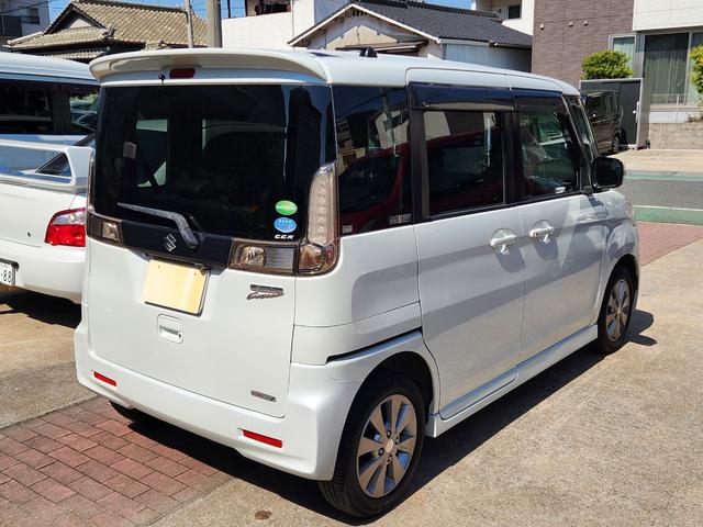 スペーシアカスタム ＴＳ　社外ナビ地デジ　バックカメラ　両側パワースライドドア　ターボ車　ブロスクラッツィオ黒シートカバー　オートライト（4枚目）