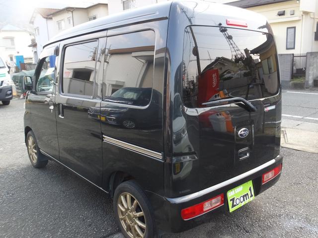サンバーバン トランスポーター　ハイルーフ　フルフラット　社外ナビ　フルセグＴＶ　ＤＶＤ再生　Ｂｌｕｅｔｏｏｔｈ　両側スライドドア　フォグライト　社外１４インチアルミホイール（9枚目）