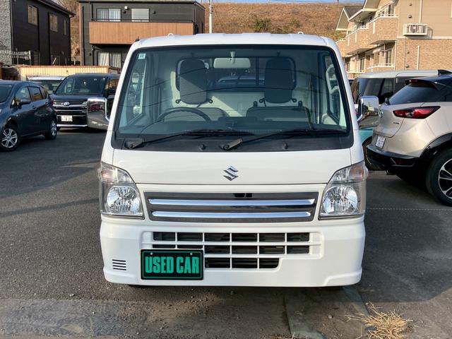 キャリイトラック ＫＣエアコン・パワステ　オートマ　ディスプレイオーディオ　ナビ　ライト類ＬＥＤ化　ＥＴＣ　３方開　メッキグリルカバー　メッキドアミラーカバー　ヘッドライトレベライザー（3枚目）