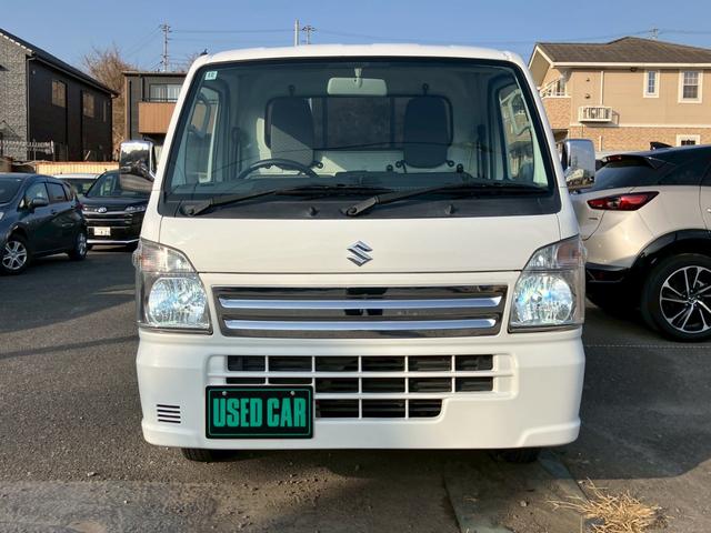 キャリイトラック ＫＣエアコン・パワステ　オートマ　ディスプレイオーディオ　ナビ　ライト類ＬＥＤ化　ＥＴＣ　３方開　メッキグリルカバー　メッキドアミラーカバー　ヘッドライトレベライザー（4枚目）