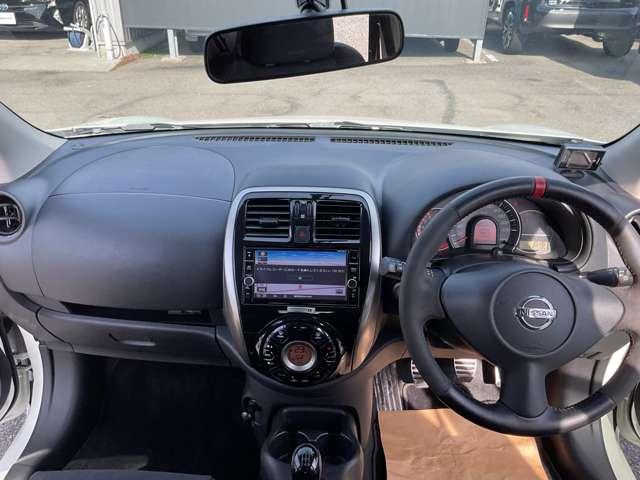 マーチ １．５　ＮＩＳＭＯ　Ｓ　メモリーナビ　ドライブレコーダ　ＥＴＣ　バ　ＷＳＲＳ　運転席エアバック　盗難防止装置　Ｂカメラ　フルオートエアコン　キーレスエントリー　ナビＴＶ　ドライブレコーダー　ワンオ－ナ－車　記録簿あり　ＥＴＣ　メモリナビ　ワンセグ　ＰＳ　ＡＢＳ（4枚目）