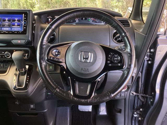 N-BOXカスタム L 純正ナビ フルセグ リアカメラ Pソナー サイドエアバッグ ナビTV Aストップ シートヒータ ベンチシート キーフリーシステム LEDライト クルーズコントロール AC DVD視聴可能 スマキー(18枚目)