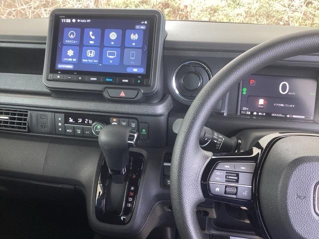 N-BOXカスタム ベースグレード 純正ナビ 片側電動スライドドア ETC ベンチシ-ト アクティブクルーズ フルセグ対応 前席シートヒーター イモビライザー USB 運転席エアバッグ スマートキー&プッシュスタート LEDヘッド(2枚目)