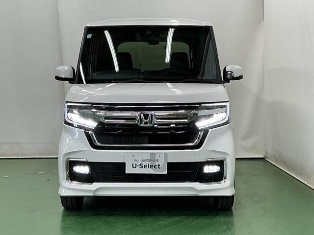 N-BOXカスタム L ドラレコ ナビ Rカメラ ブルートゥース 両席電動スライドドア Pソナー サイドエアバッグ Aストップ シートヒータ ベンチシート 点検記録簿 キーフリーシステム LEDライト リアカメ AC ETC(6枚目)