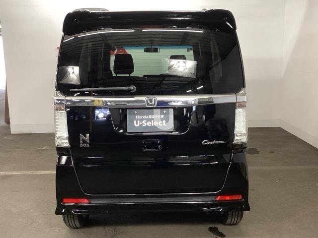 N-BOXカスタム G・Lパッケージ オーディオレス 片側電動スライドドア エコモード 両側スライド片側電動 セキュリティー PW 横滑り防止装置付き エアバック ベンチ席 スマキー キーレスエントリー フルオートエアコン ABS(9枚目)