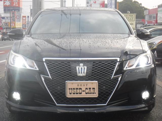 クラウンハイブリッド アスリートＧ　モデリスタＦスポ・純正ＳＤナビ・ＣＤ録音・ＤＶＤ再生・フルセグＴＶ・Ｂカメラ・Ｂｌｕｅｔｏｏｔｈ・黒革ＰＷ・サンルーフ・プリクラ・クリソナ・クルコン・１８ＡＷ・スマートキー・ＥＴＣ・電格ミラー・車高調（4枚目）