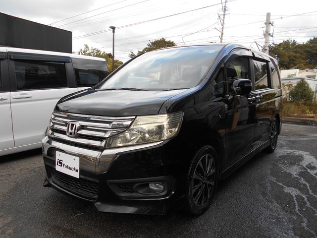 ステップワゴンスパーダ Z クールスピリット 純正エアロ 専用AW 純正9インチナビ 地デジ バックカメラ 後席用モニター 両側電動スライドドア ハーフレザーシート スマートキー キャプテンシート7人乗り(4枚目)