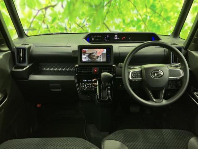 タント カスタムＸスタイルセレクション　保証書／社外　ＳＤナビ／スマートアシスト（トヨタ・ダイハツ）／両側電動スライドドア／シートヒーター　前席／車線逸脱防止支援システム／シート　ハーフレザー／ヘッドランプ　ＬＥＤ　衝突被害軽減システム（4枚目）