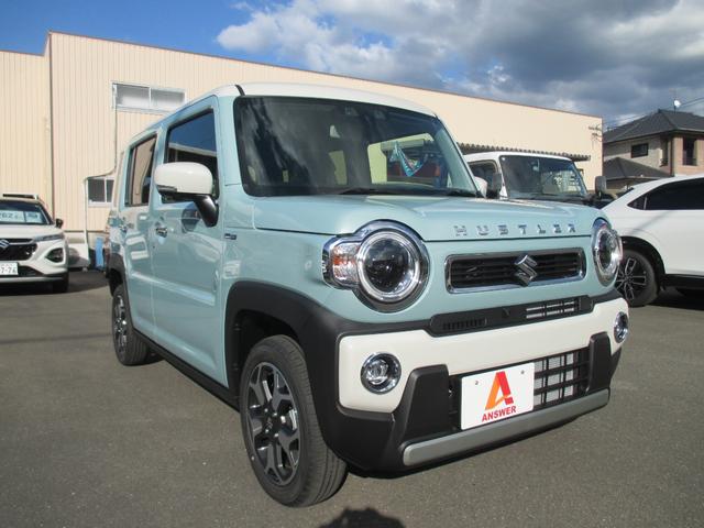 ハスラー ハイブリッドＸターボ　届出済未使用車　全方位モニター付メモリ－ナビゲ－ション・スズキコネクト対応　レーダ－ブレ－キサポ－ト　カードキ－　ＬＥＤヘッドライト　フロントフォグランプ　ターボ　純正１５インチアルミホイール（4枚目）