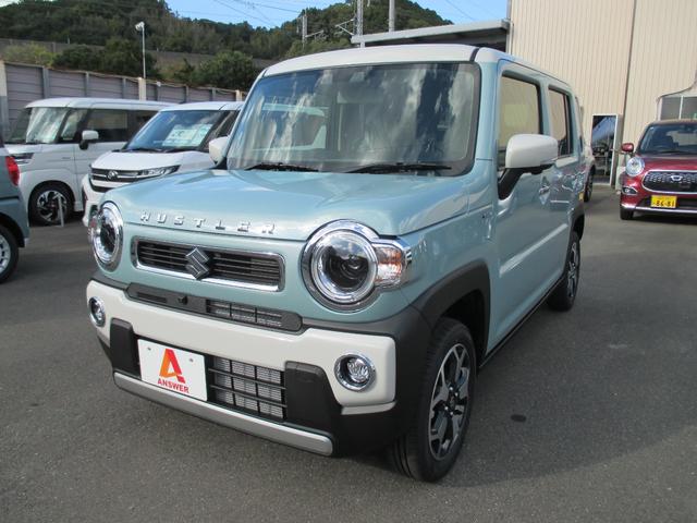 ハスラー ハイブリッドＸターボ　届出済未使用車　全方位モニター付メモリ－ナビゲ－ション・スズキコネクト対応　レーダ－ブレ－キサポ－ト　カードキ－　ＬＥＤヘッドライト　フロントフォグランプ　ターボ　純正１５インチアルミホイール（5枚目）