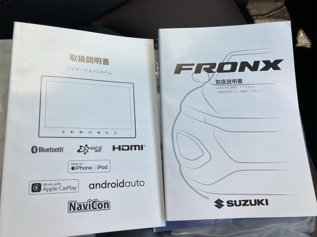 フロンクス ベースグレード　４ＷＤ　前後ドライブレコーダー　純正ナビ地デジＴＶ　全方位カメラ　Ｂｌｕｅｔｏｏｔｈ　スマートキー　ＥＴＣ　スマートキー　ＬＥＤヘッドライト　レーダーブレーキサポート　クリアランスソナー（35枚目）