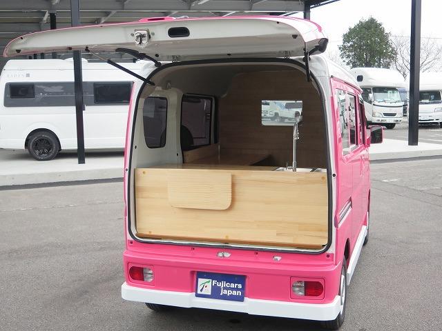 移動販売車 キッチンカー フレンチバス仕様 オールペイント ケータリングカー 8ナンバー エアロパーツ 販売用テーブル 2槽シンク 給排水タンク 3連収納ボックス 100Vコンセント 運転席背板 キーレス(37枚目)