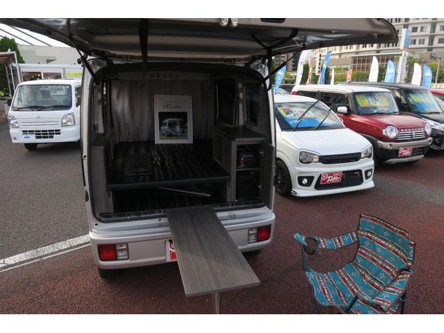 エブリイ ＧＡ　走行距離３６，２８７Ｋｍ　ＨＣ－ＣＡＮ（ハコキャン）　ベット　ＤＣバッテリー電源　換気ファンＸ２　ＥＴＣ　社外１４ＡＷ　２インチリフトアップ　ナビ　フルセグ　バックモニター（7枚目）