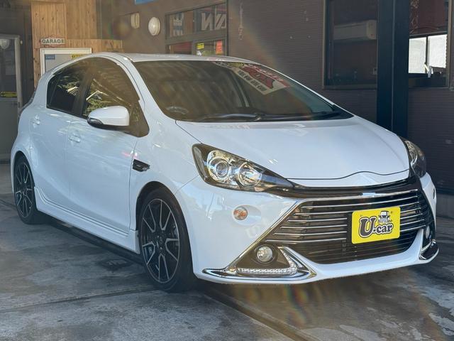 アクア G G’s GANADORセンター出しマフラーPASION/純正SDナビ/フルセグTV/BLUETOOTH/バックカメラ/ETC/禁煙車/全国対応/コーティング施工(2枚目)