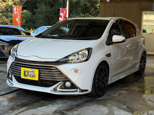 アクア G G’s GANADORセンター出しマフラーPASION/純正SDナビ/フルセグTV/BLUETOOTH/バックカメラ/ETC/禁煙車/全国対応/コーティング施工(4枚目)