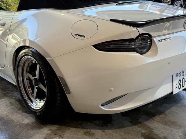 ロードスター Sスペシャルパッケージ ラッシュ車高調/15インチWORKエクイップ/ラビッシュマフラー/78WORKSクリアテール/グッドガン&WORKコラボフルバケカワイ製作シートレール/グッドガン羽&ステアリング/ナビ/TV/Bカメラ(14枚目)