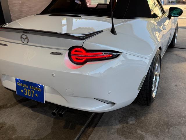 ロードスター Sスペシャルパッケージ ラッシュ車高調/15インチWORKエクイップ/ラビッシュマフラー/78WORKSクリアテール/グッドガン&WORKコラボフルバケカワイ製作シートレール/グッドガン羽&ステアリング/ナビ/TV/Bカメラ(28枚目)