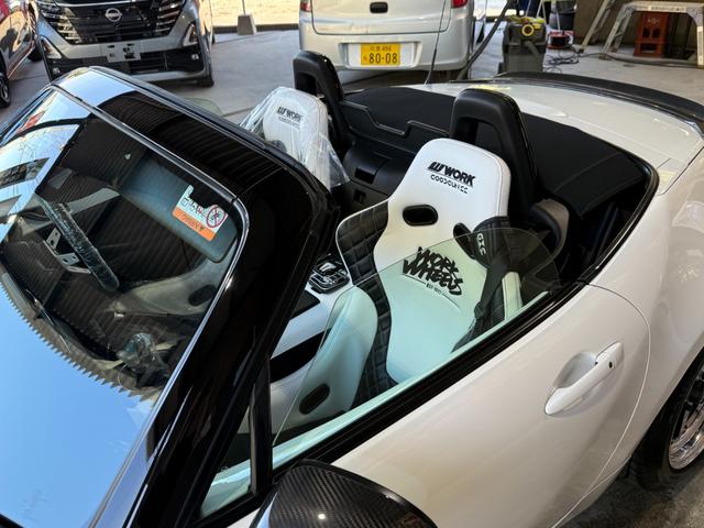 ロードスター Sスペシャルパッケージ ラッシュ車高調/15インチWORKエクイップ/ラビッシュマフラー/78WORKSクリアテール/グッドガン&WORKコラボフルバケカワイ製作シートレール/グッドガン羽&ステアリング/ナビ/TV/Bカメラ(38枚目)
