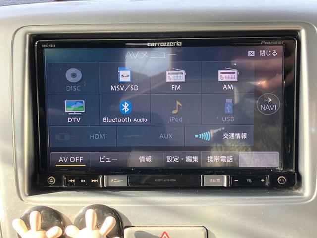 スペーシア Ｇ　両側電動スライドドア　ナビ　ＴＶ　衝突被害軽減システム　オートライト　スマートキー　アイドリングストップ　電動格納ミラー　シートヒーター　ＣＶＴ　盗難防止システム　ＡＢＳ　ＥＳＣ　ＣＤ（5枚目）