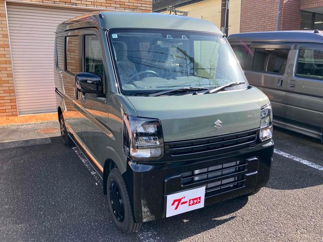 エブリイ ＰＡ　バックカメラ　両側電動スライドドア　ナビ　クリアランスソナー　レーンアシスト　衝突被害軽減システム　オートライト　スマートキー　アイドリングストップ　電動格納ミラー　シートヒーター　ＡＴ　ＡＢＳ（14枚目）