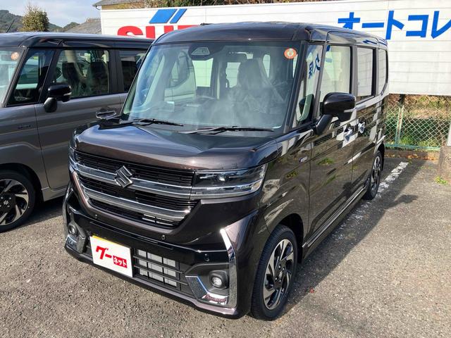 スペーシアカスタム ハイブリッドＸＳ　両側電動スライドドア　クリアランスソナー　オートクルーズコントロール　レーンアシスト　衝突被害軽減システム　オートライト　ＬＥＤヘッドランプ　スマートキー　アイドリングストップ　電動格納ミラー（10枚目）