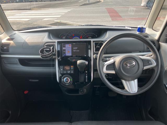 タント カスタムX 両側スライド・片側電動 ナビ TV オートライト LEDヘッドランプ スマートキー アイドリングストップ 電動格納ミラー シートヒーター ベンチシート CVT 盗難防止システム ABS ESC CD(2枚目)