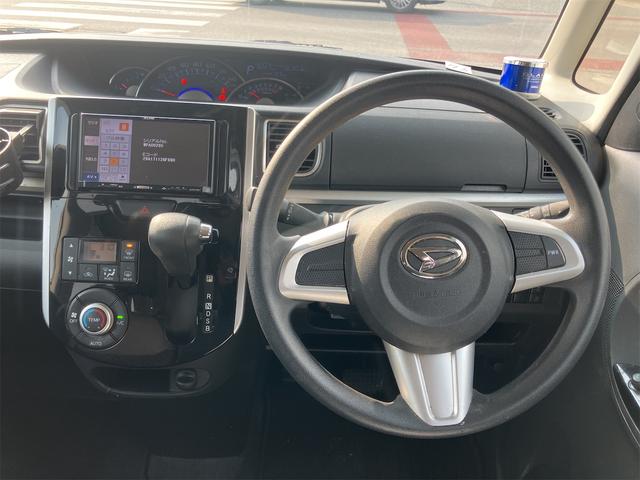 タント カスタムX 両側スライド・片側電動 ナビ TV オートライト LEDヘッドランプ スマートキー アイドリングストップ 電動格納ミラー シートヒーター ベンチシート CVT 盗難防止システム ABS ESC CD(3枚目)