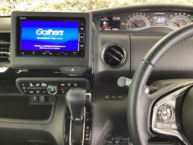 N-BOXカスタム Lターボ 純正メモリーナビ ドラレコ リアカメラ 地デジチューナー 衝突軽減ブレーキサポート LEDヘッドライ アイドリングS ターボエンジン PS カーテンエアバック シートヒータ エアバック USB AAC(3枚目)