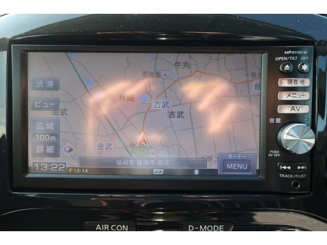 ジューク １５ＲＸ　タイプＶ　純正ナビ　地デジＴＶ　Ｂｌｕｅｔｏｏｔｈ　バックカメラ　ＤＶＤ再生　ＥＴＣ　社外１８インチＡＷ　車高調ローダウン　インテリジェントキー　オートライト　オートエアコン　電動格納ドアミラー（20枚目）