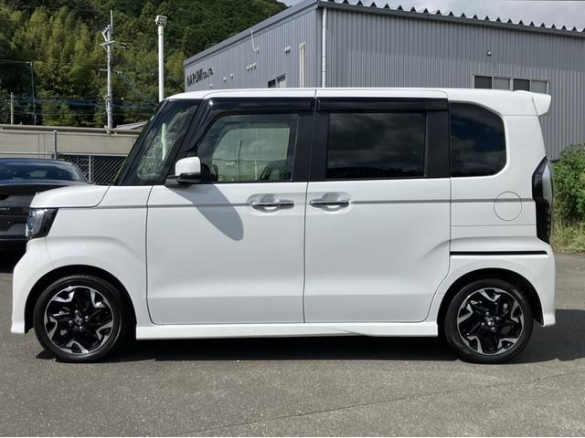 Ｎ－ＢＯＸカスタム Ｇ・ＥＸターボホンダセンシング　純正８型ナビ／前後ドラレコ／両側ＰＳＤ／助手席ロングスライドシート／Ｂカメラ／ＥＴＣ／１オーナー車　半革　電動格納ドアミラー　車線逸脱防止　ブルートゥースオーディオ　禁煙　Ｒカメ　前席シートヒーター（5枚目）
