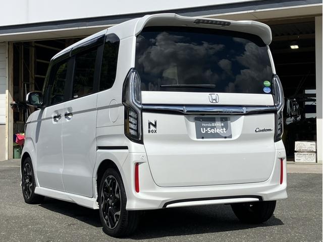 Ｎ－ＢＯＸカスタム Ｇ・ＥＸターボホンダセンシング　純正８型ナビ／前後ドラレコ／両側ＰＳＤ／助手席ロングスライドシート／Ｂカメラ／ＥＴＣ／１オーナー車　半革　電動格納ドアミラー　車線逸脱防止　ブルートゥースオーディオ　禁煙　Ｒカメ　前席シートヒーター（7枚目）