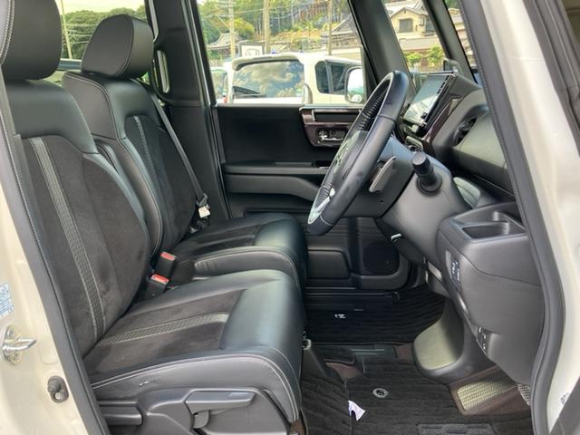 Ｎ－ＢＯＸカスタム Ｇ・ＥＸターボホンダセンシング　純正８型ナビ／前後ドラレコ／両側ＰＳＤ／助手席ロングスライドシート／Ｂカメラ／ＥＴＣ／１オーナー車　半革　電動格納ドアミラー　車線逸脱防止　ブルートゥースオーディオ　禁煙　Ｒカメ　前席シートヒーター（9枚目）
