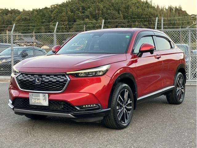 ヴェゼル e:HEVZ OPグリル/Gathers9型ナビ/前後ドラレコ/ETC2.0/Bカメラ/1オーナー車 LDA 衝突回避支援ブレーキ機能 1オナ スマキ BTオーディオ 半革 Pトランク フルオートエアコン Dレコ(4枚目)