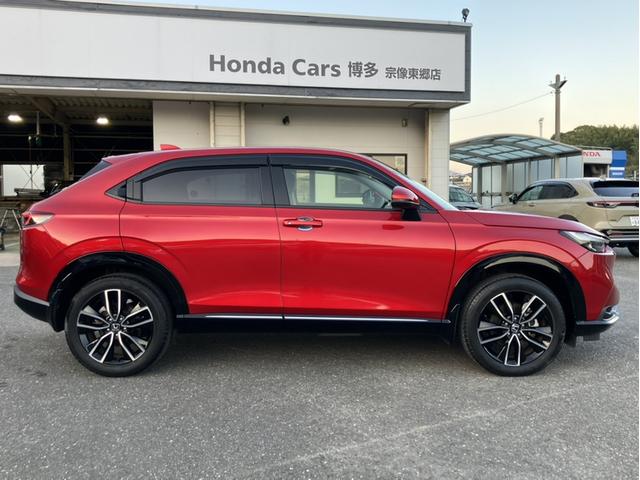 ヴェゼル e:HEVZ OPグリル/Gathers9型ナビ/前後ドラレコ/ETC2.0/Bカメラ/1オーナー車 LDA 衝突回避支援ブレーキ機能 1オナ スマキ BTオーディオ 半革 Pトランク フルオートエアコン Dレコ(5枚目)