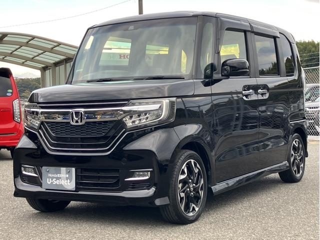 Ｎ－ＢＯＸカスタム Ｇ・Ｌターボホンダセンシング　社外７型ナビ／両側ＰＳＤ／ＥＴＣ／Ｂカメラ／１セグＴＶ／Ｂｌｕｅｔｏｏｔｈ接続／半革シート　両側ＰＷスライドドア　Ｂモニタ　Ｉストップ　禁煙　セキュリティー　ＵＳＢ接続　クルーズコントロール　ナビＴＶ（4枚目）