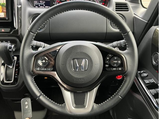 Ｎ－ＢＯＸカスタム Ｇ・Ｌターボホンダセンシング　社外７型ナビ／両側ＰＳＤ／ＥＴＣ／Ｂカメラ／１セグＴＶ／Ｂｌｕｅｔｏｏｔｈ接続／半革シート　両側ＰＷスライドドア　Ｂモニタ　Ｉストップ　禁煙　セキュリティー　ＵＳＢ接続　クルーズコントロール　ナビＴＶ（22枚目）