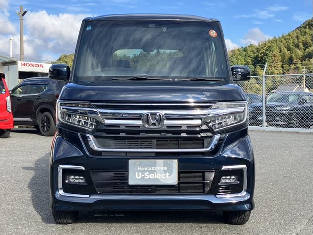 Ｎ－ＢＯＸカスタム Ｌ　純正７型ナビ／前後ドラレコ／左ＰＳＤ／ＥＴＣ／シートヒーター／Ｂカメラ／Ｐセンサー／１オーナー車　ＢＴ接続　Ｐソナー　電動格納ミラ－　禁煙　衝突安全ボディ　車線逸脱警報装置　サイドエアバッグ　ナビＴＶ（2枚目）