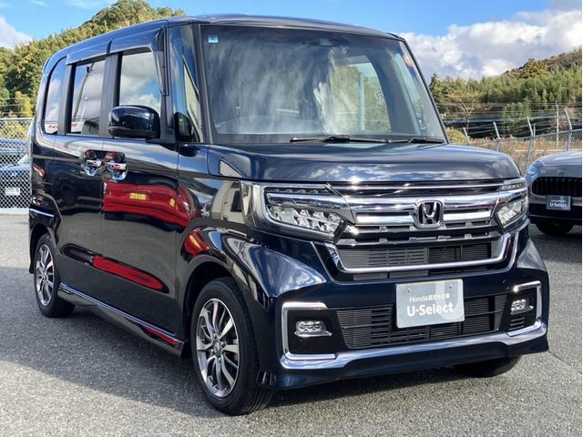 Ｎ－ＢＯＸカスタム Ｌ　純正７型ナビ／前後ドラレコ／左ＰＳＤ／ＥＴＣ／シートヒーター／Ｂカメラ／Ｐセンサー／１オーナー車　ＢＴ接続　Ｐソナー　電動格納ミラ－　禁煙　衝突安全ボディ　車線逸脱警報装置　サイドエアバッグ　ナビＴＶ（3枚目）
