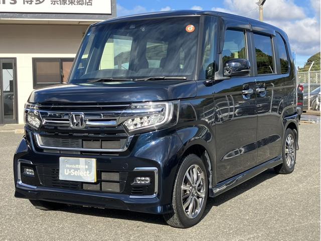 Ｎ－ＢＯＸカスタム Ｌ　純正７型ナビ／前後ドラレコ／左ＰＳＤ／ＥＴＣ／シートヒーター／Ｂカメラ／Ｐセンサー／１オーナー車　ＢＴ接続　Ｐソナー　電動格納ミラ－　禁煙　衝突安全ボディ　車線逸脱警報装置　サイドエアバッグ　ナビＴＶ（4枚目）