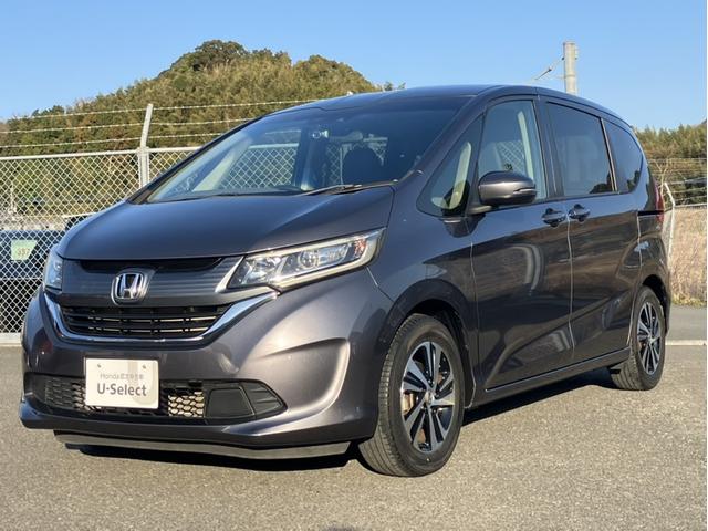 フリード Ｇ・ホンダセンシング　Ｓパケ／Ｃパケ／７人乗り／社外７型ナビ／前方ドラレコ／Ｂカメラ／半革シート／１５インチアルミ／１オーナー車　フルセグ地デジ　点検記録簿　追従走行　電動ミラー　サイドエアバッグ　ワンオーナー車　ＬＫＡ（4枚目）